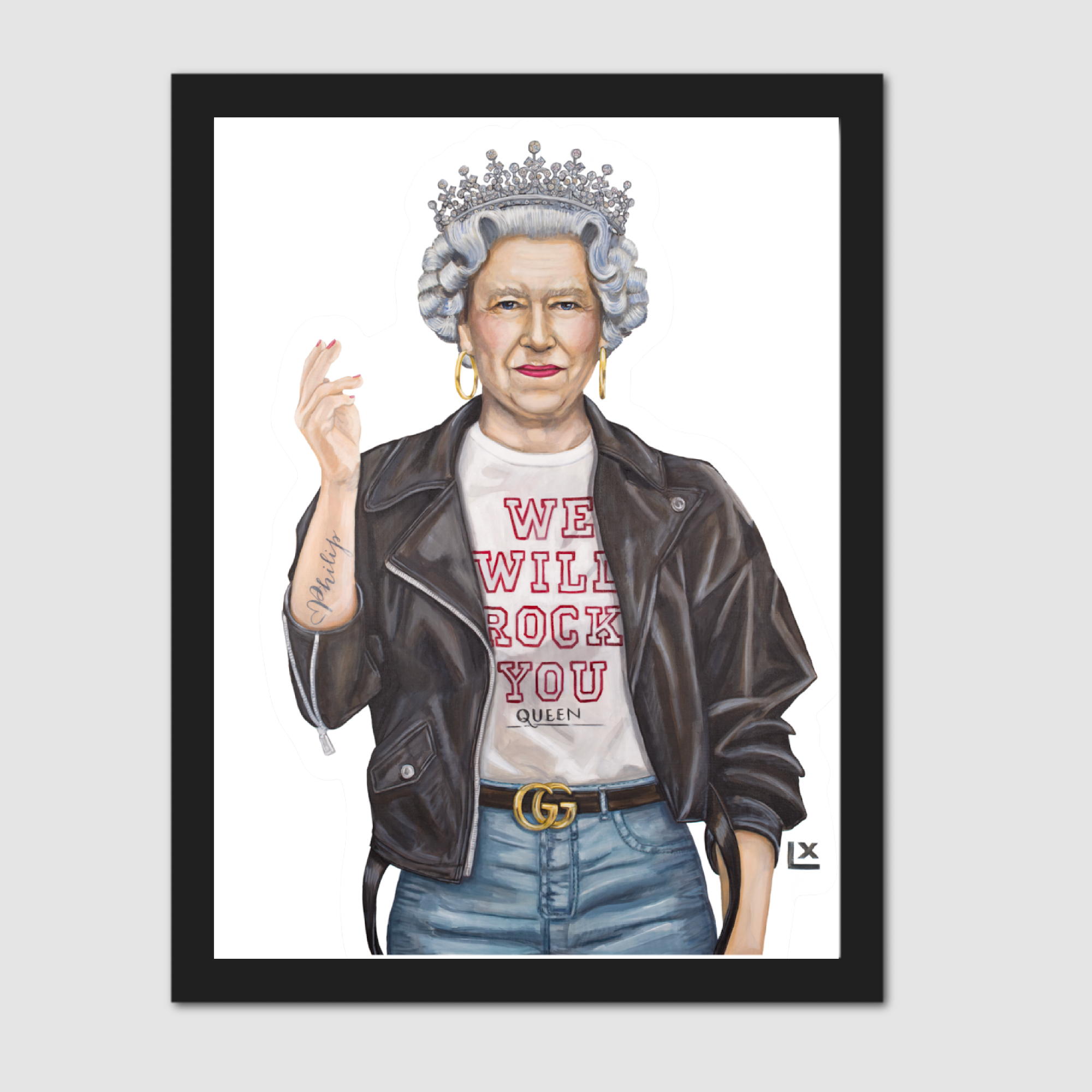 The Queen will Rock You Paper Print