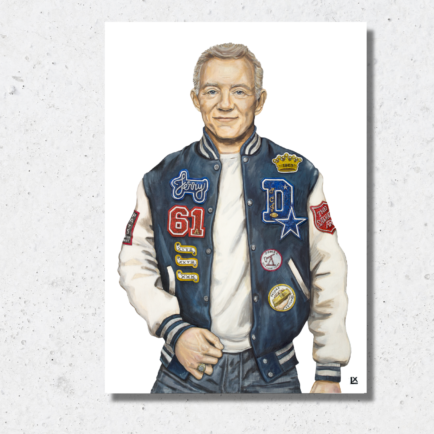 Varsity Jerry Jones Paper Print
