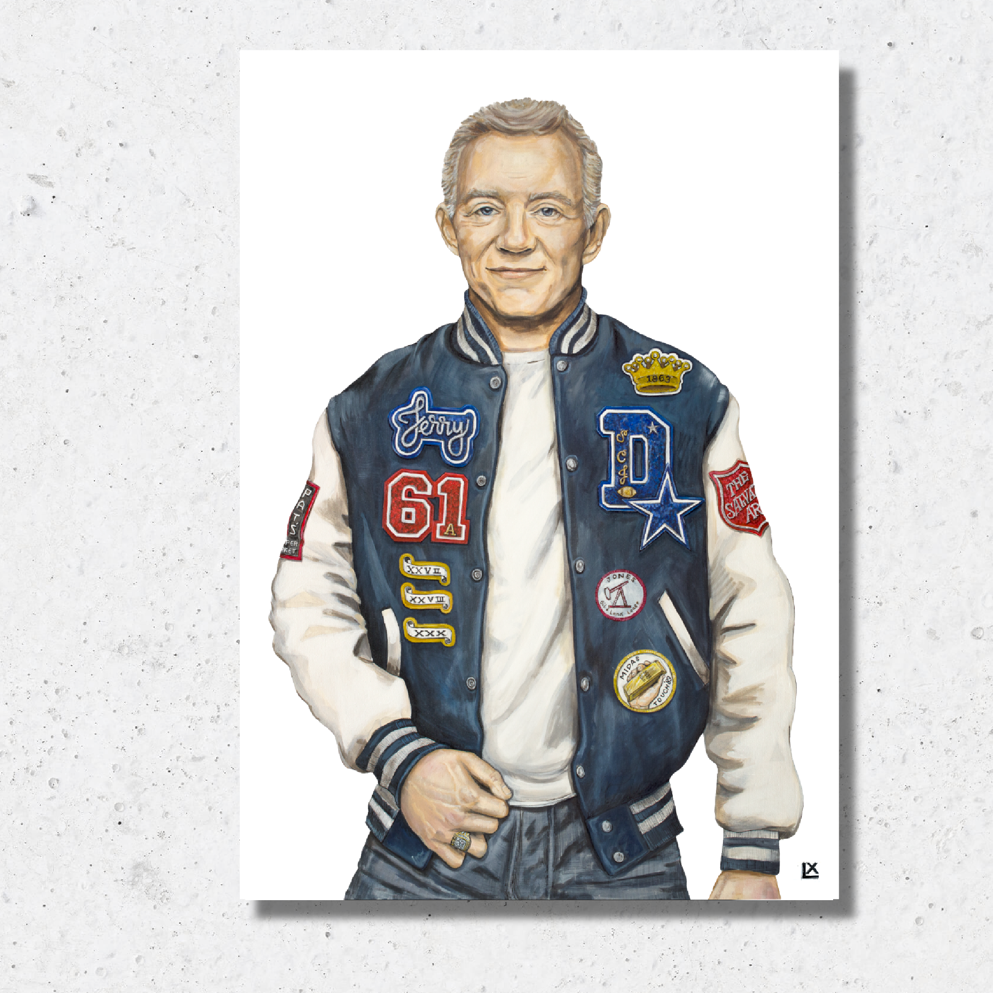 Varsity Jerry Jones Paper Print