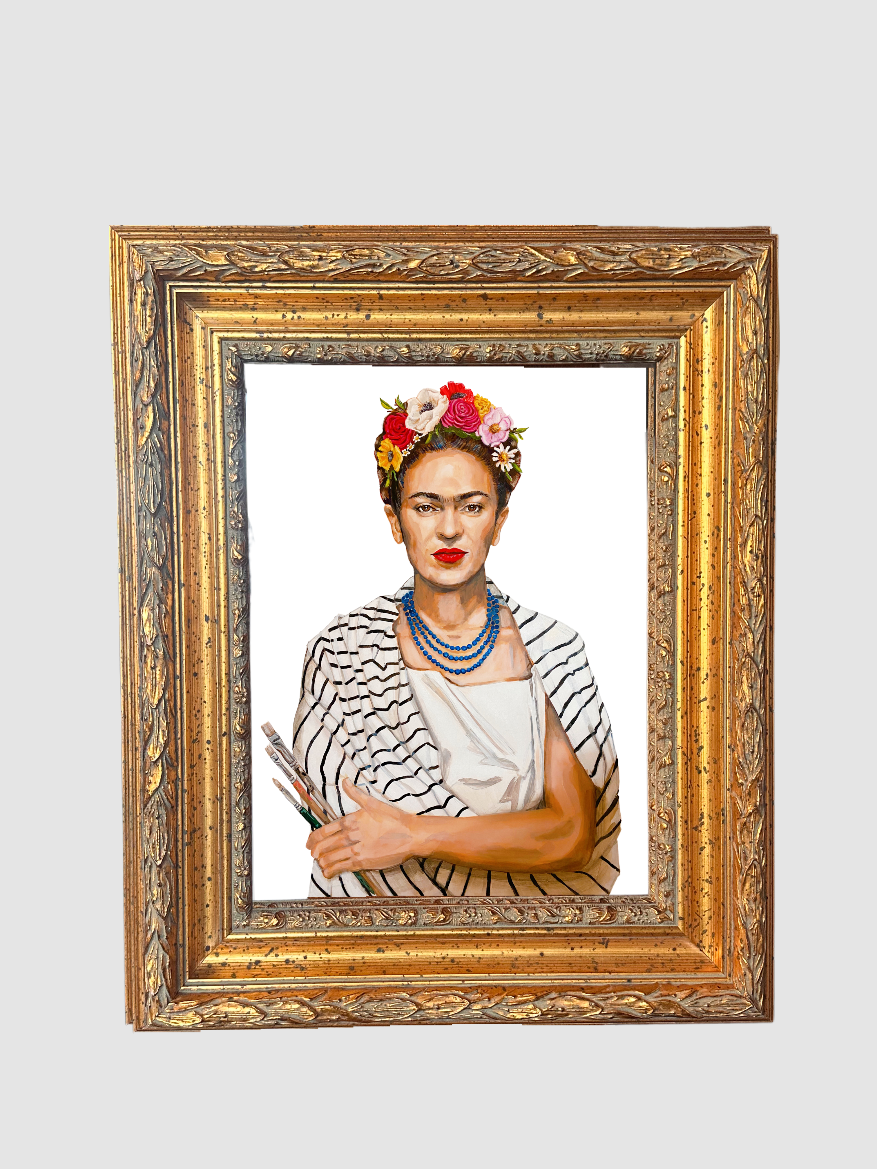 Frida in Stripes Paper Print