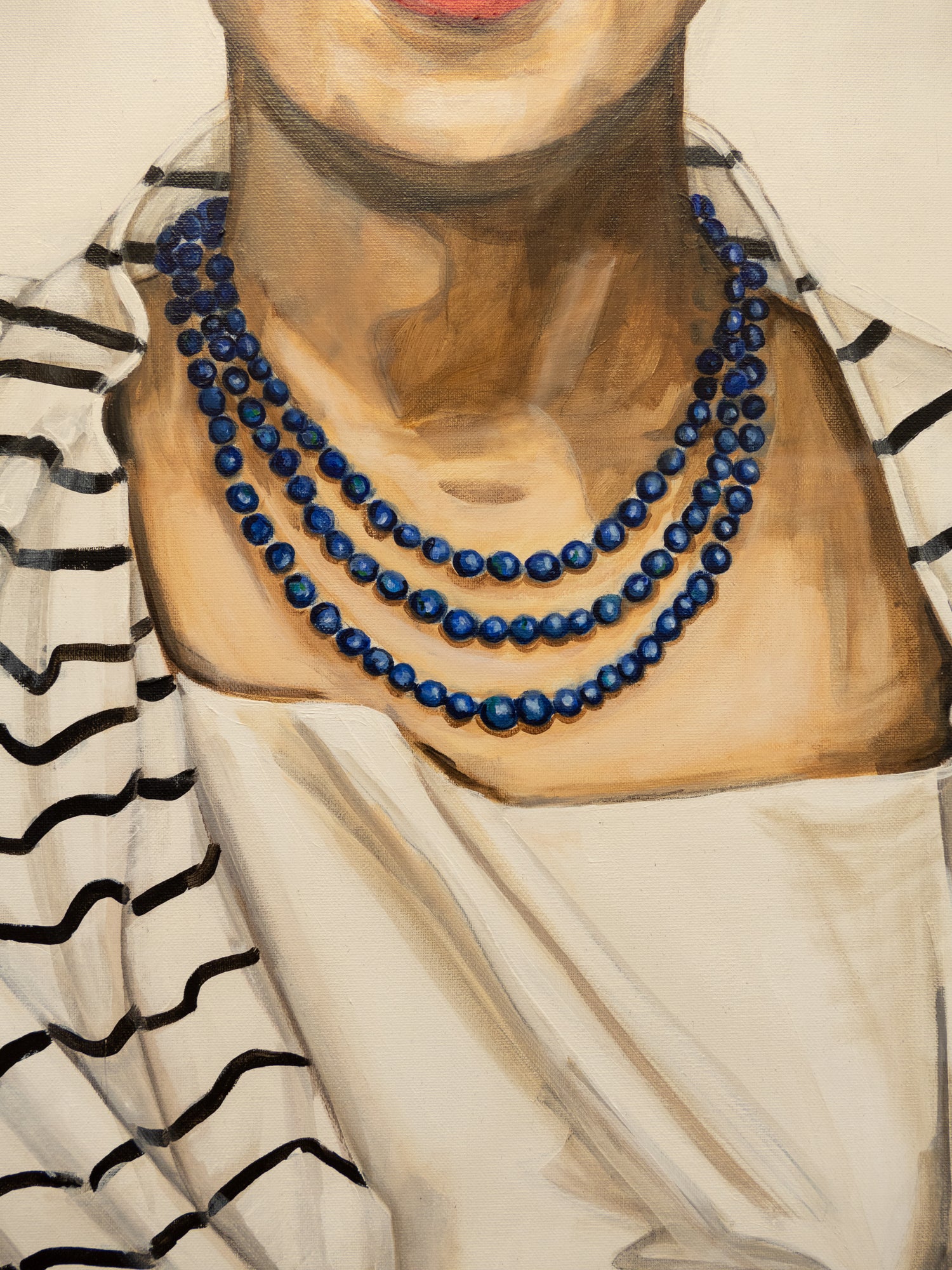 Frida in Stripes Original Acrylic on Canvas Painting