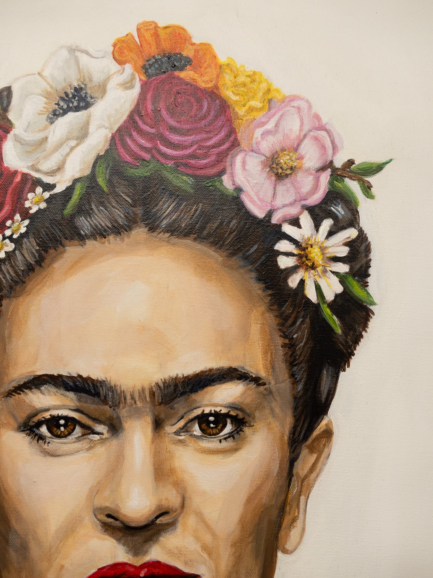 Frida in Stripes Original Acrylic on Canvas Painting