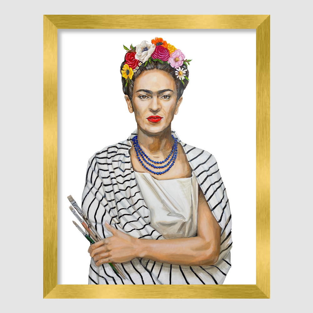 Frida in Stripes Paper Print