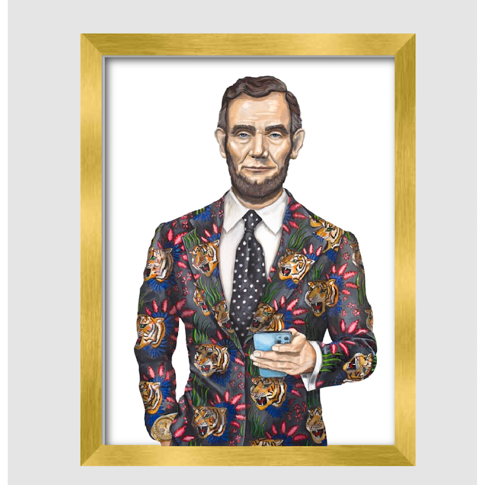 Big Cat Energy Abe Paper Print
