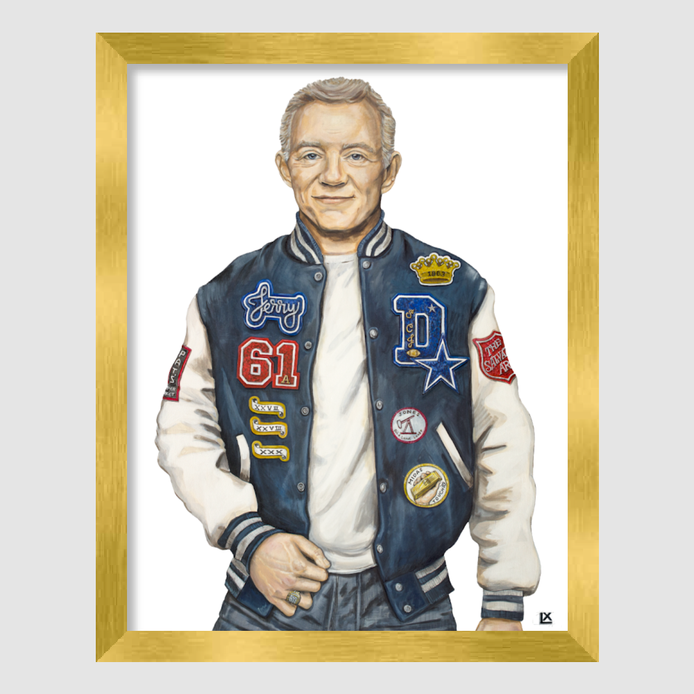 Varsity Jerry Jones Paper Print