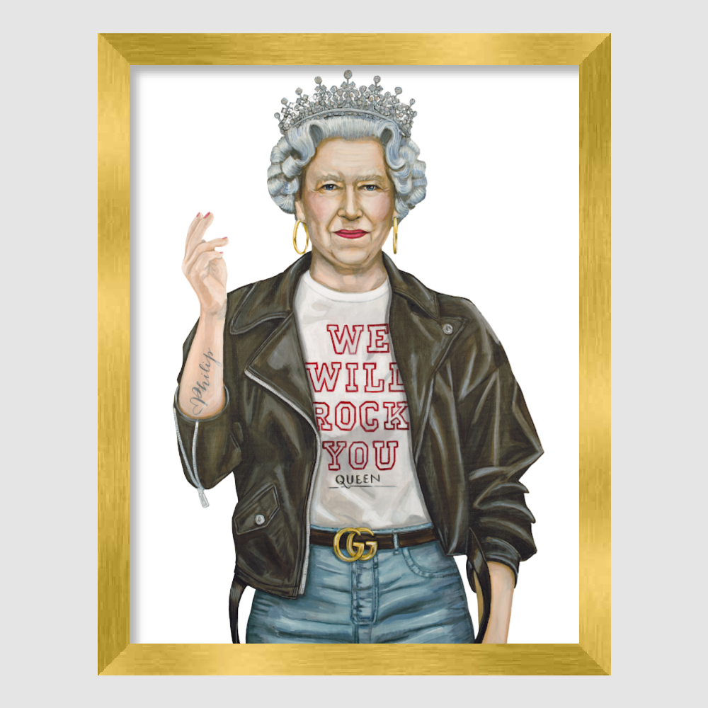 The Queen will Rock You Paper Print