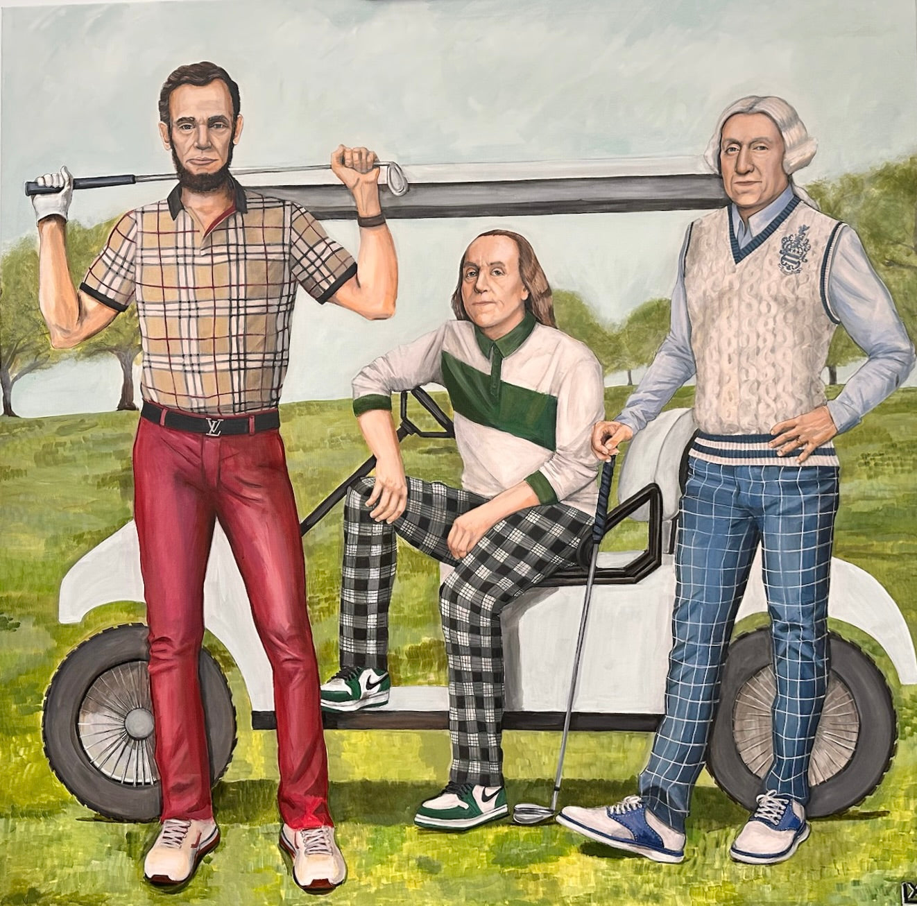 Forefathers Original Acrylic on Canvas Painting