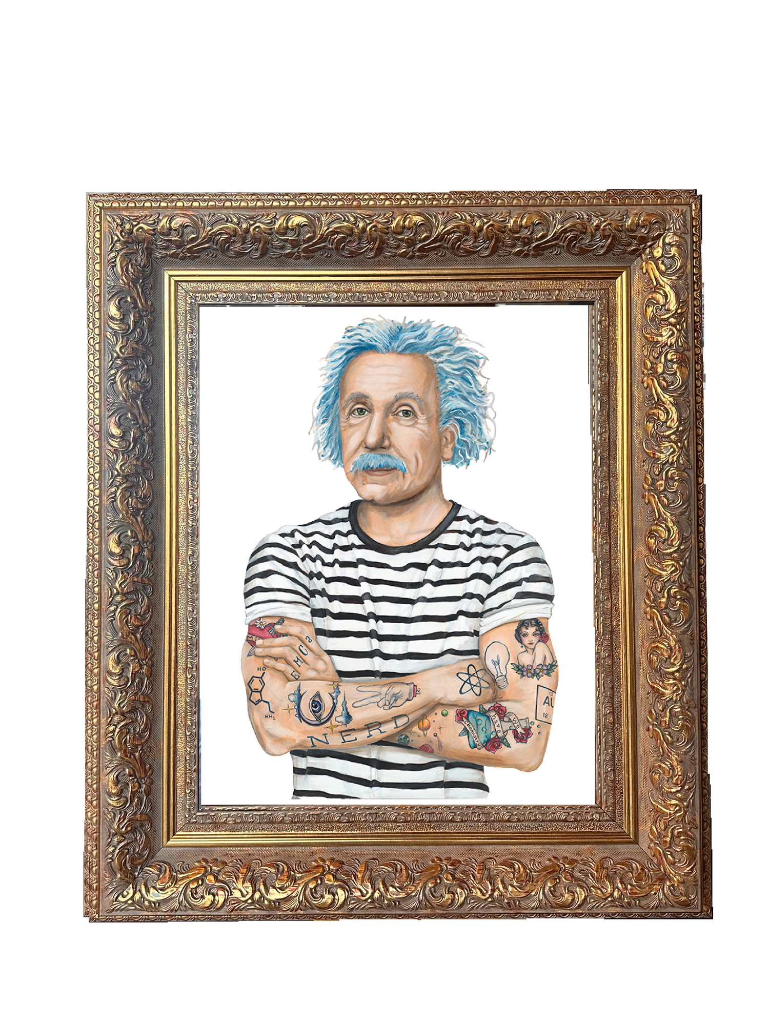 Inked Einstein Paper Print