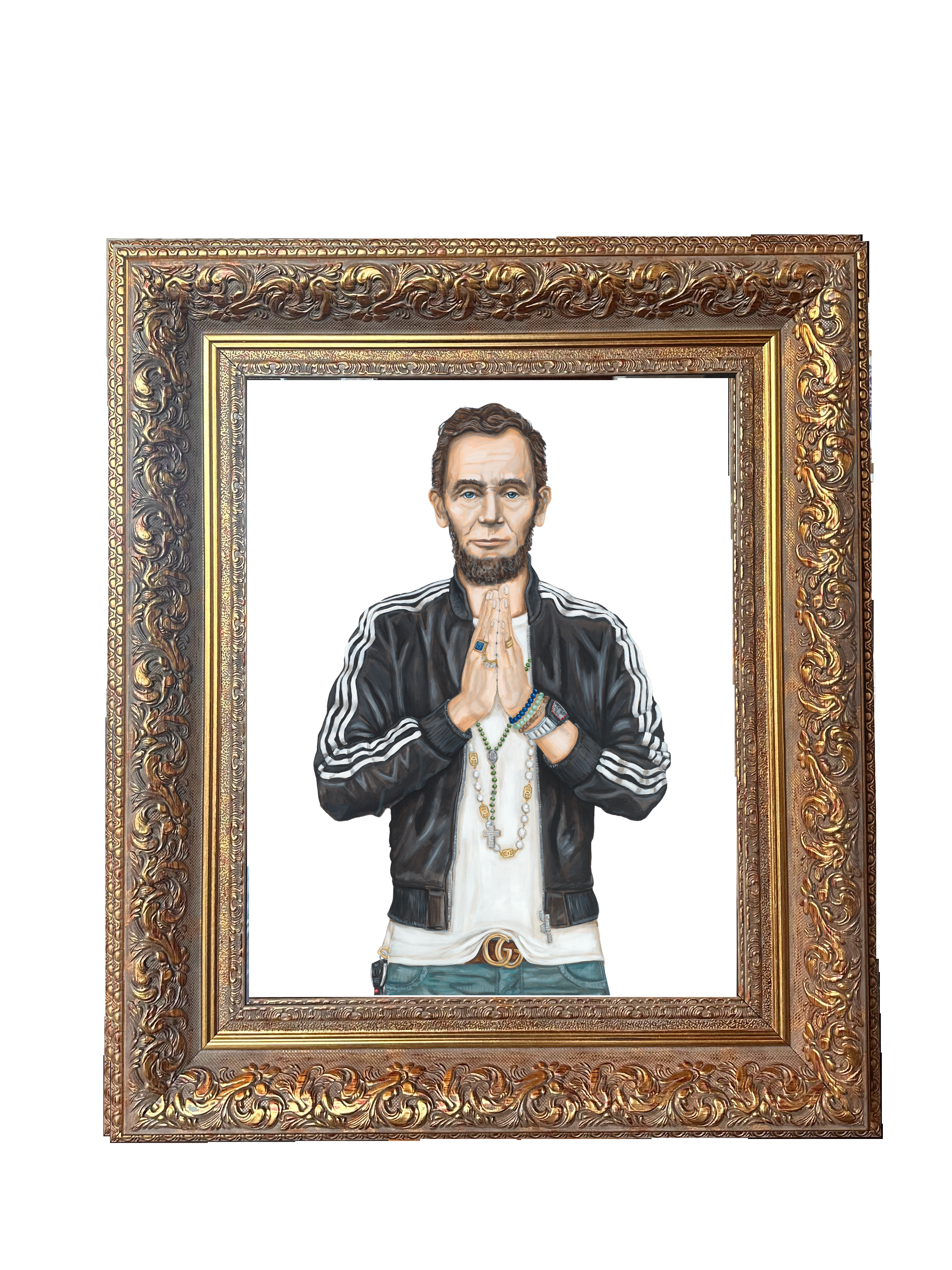 Prayer Hands Abe Canvas Print