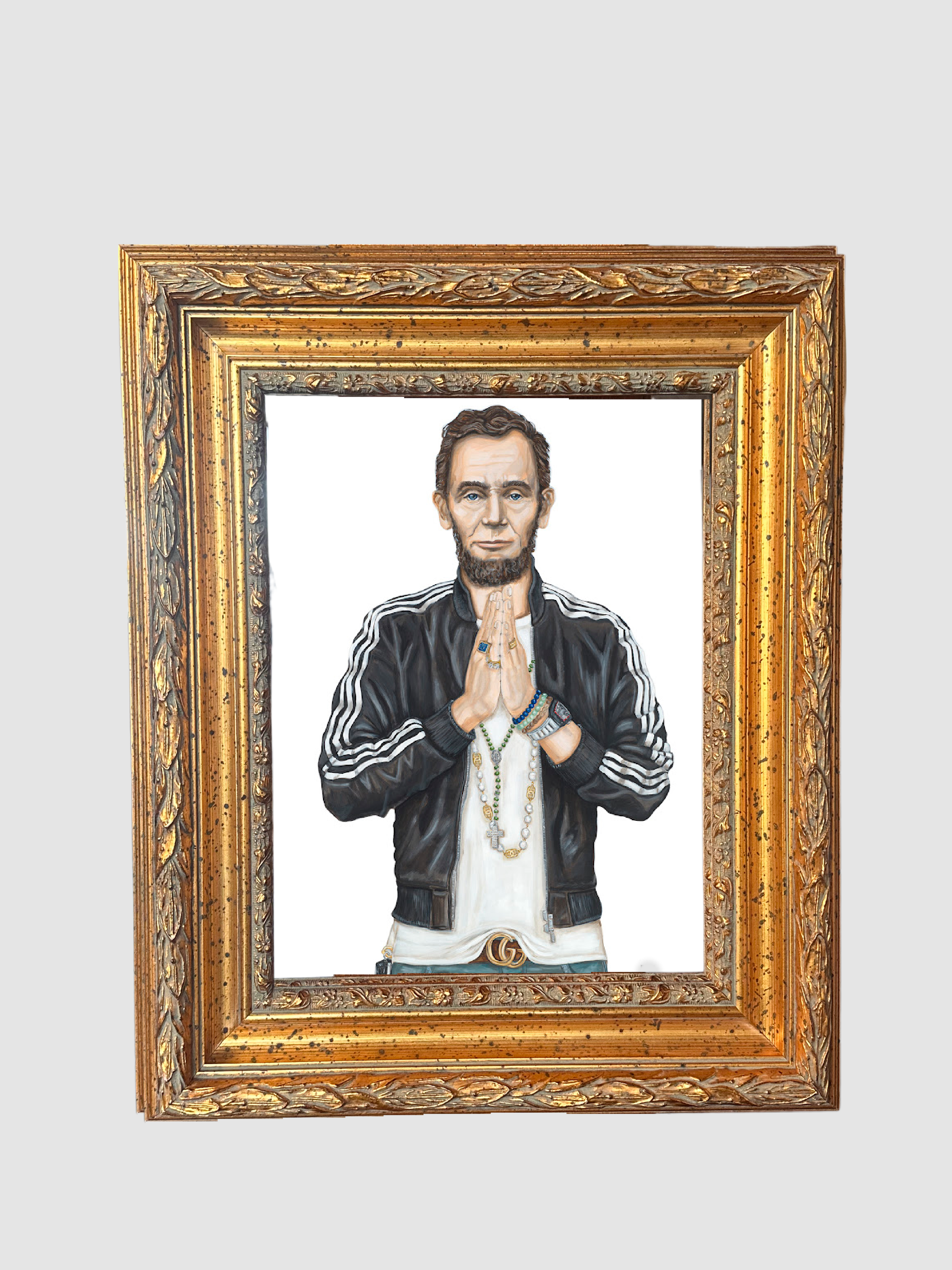 Prayer Hands Abe Canvas Print