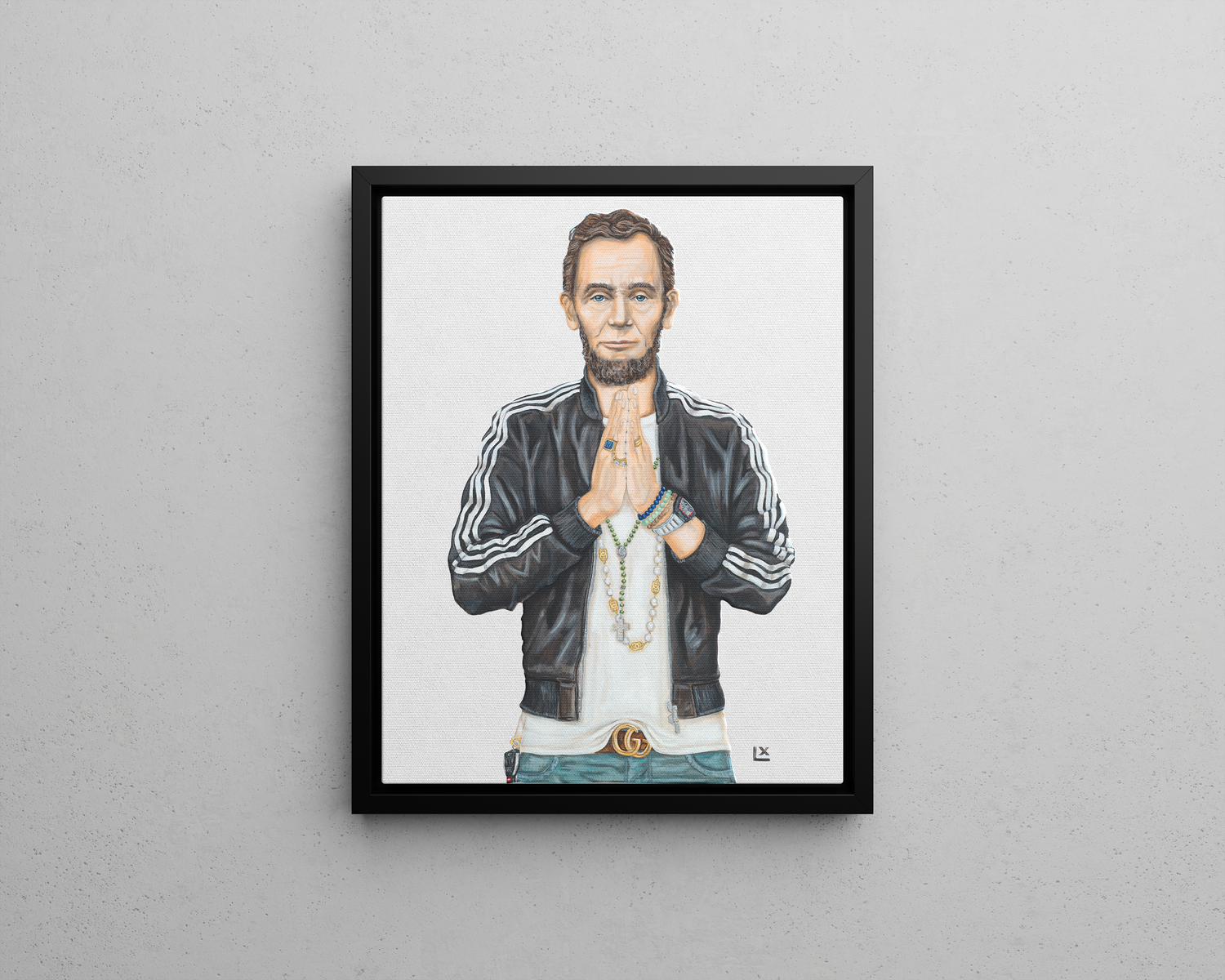 Prayer Hands Abe Canvas Print