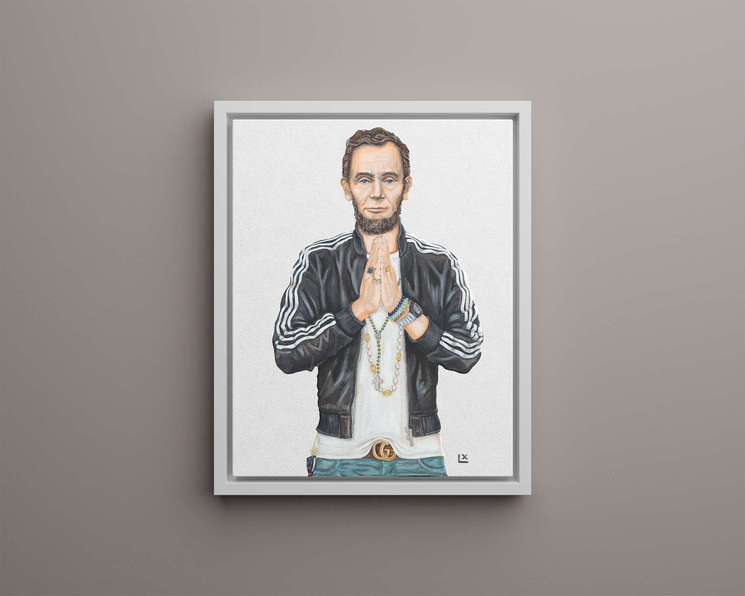 Prayer Hands Abe Canvas Print