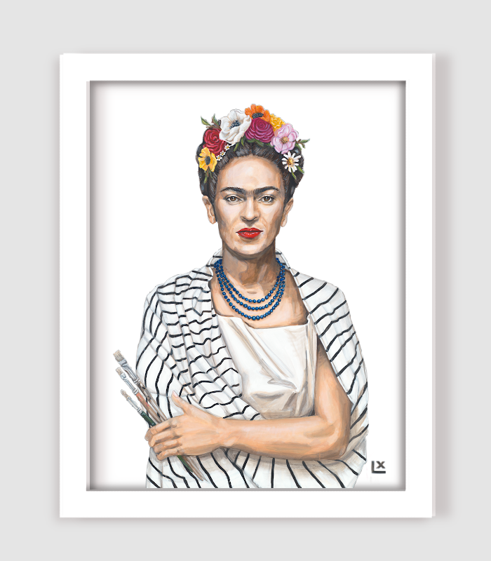 Frida in Stripes Paper Print