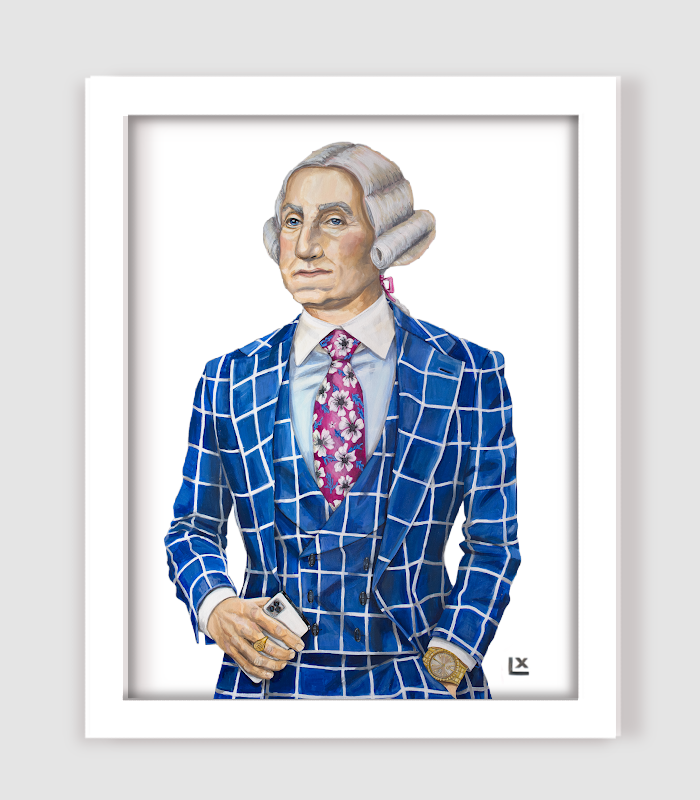GQ George Paper Print
