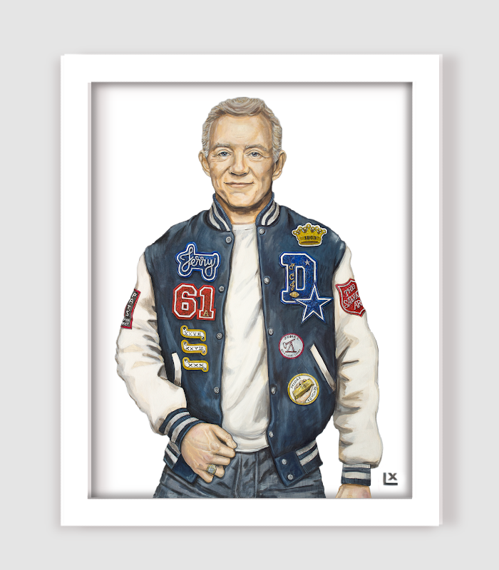 Varsity Jerry Jones Paper Print