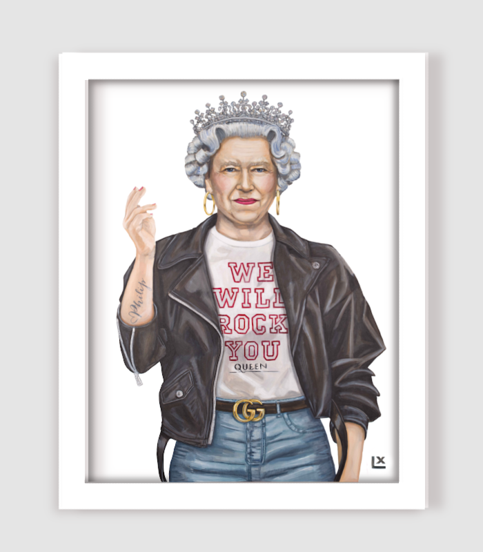 The Queen will Rock You Paper Print