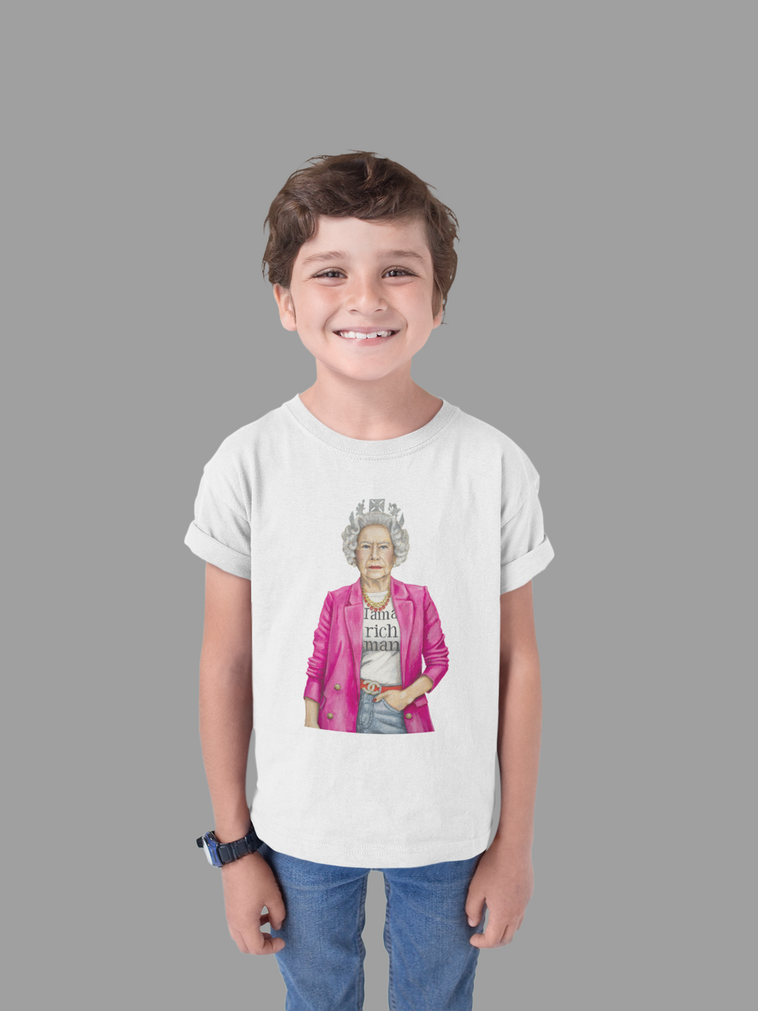 The Queen is a Rich Man Kids T-Shirt
