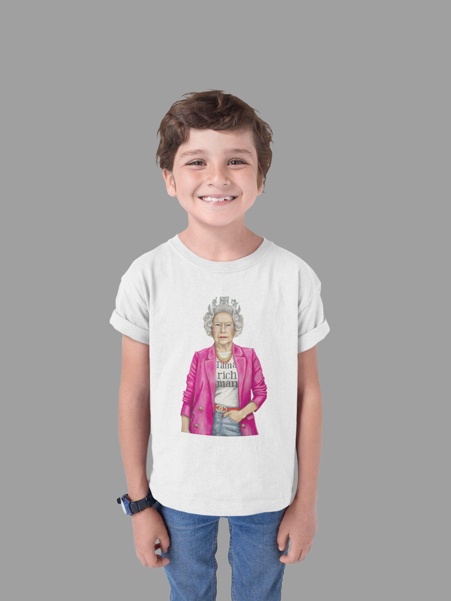 The Queen is a Rich Man Kids T-Shirt