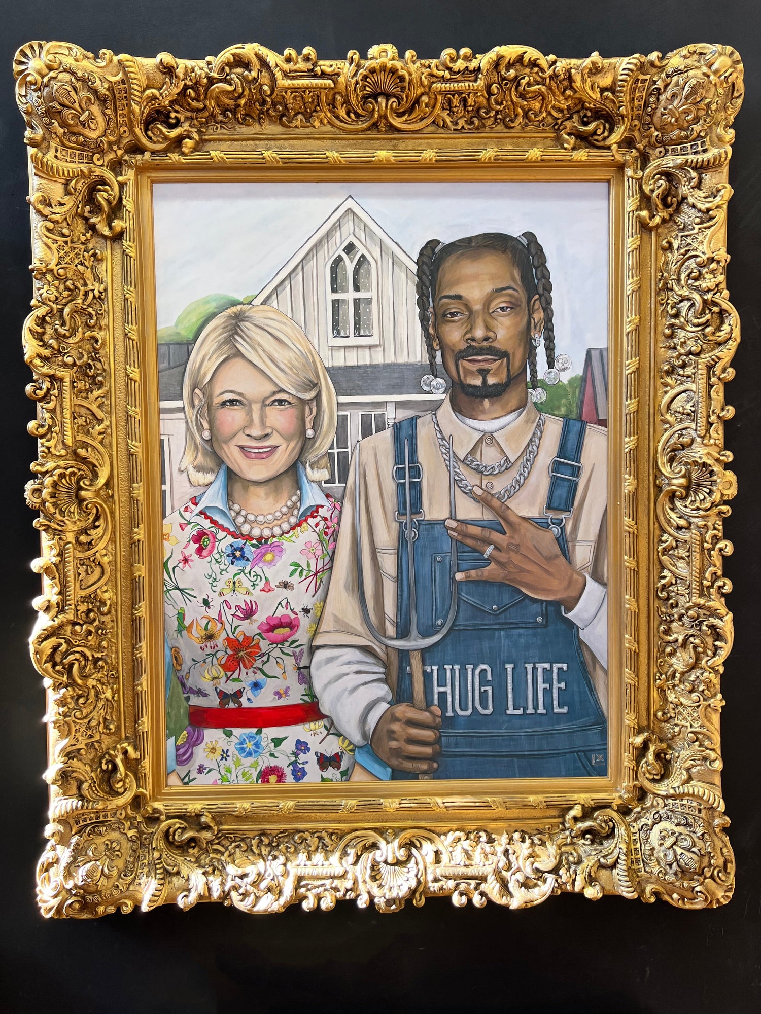 American Hustle giclée canvas framed in the Isabelle frame