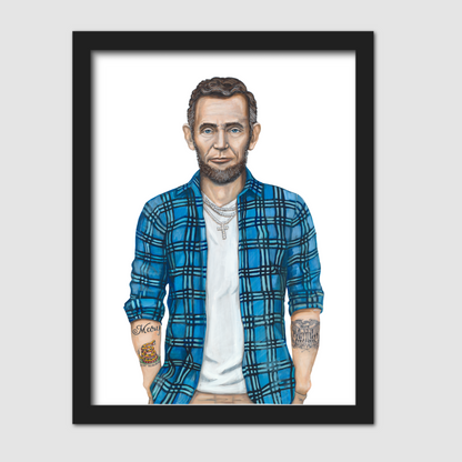 Country Boy Abe Paper Print