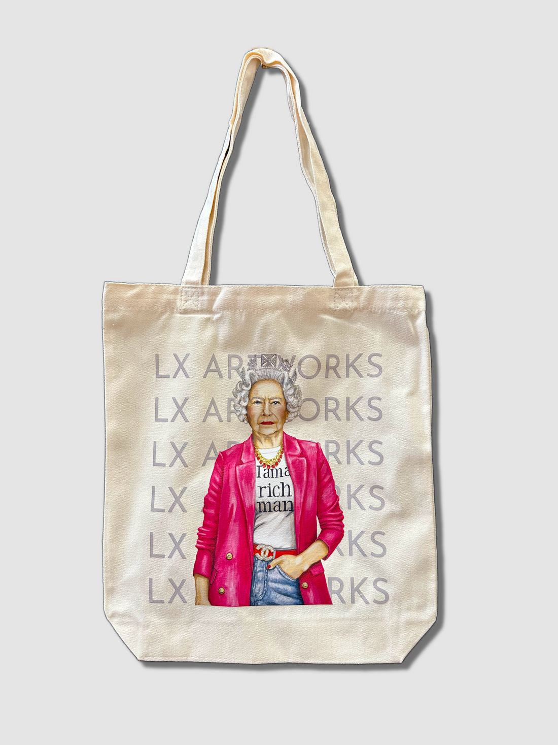 Limited Edition Canvas Bag- The Queen is a Rich Man