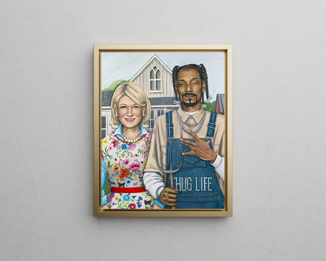 Framed Embellished Giclée 36x48" of American Hustle