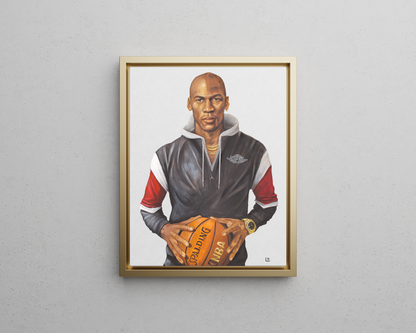 Framed Embellished Giclée 36x48&quot; of Michael Jordan