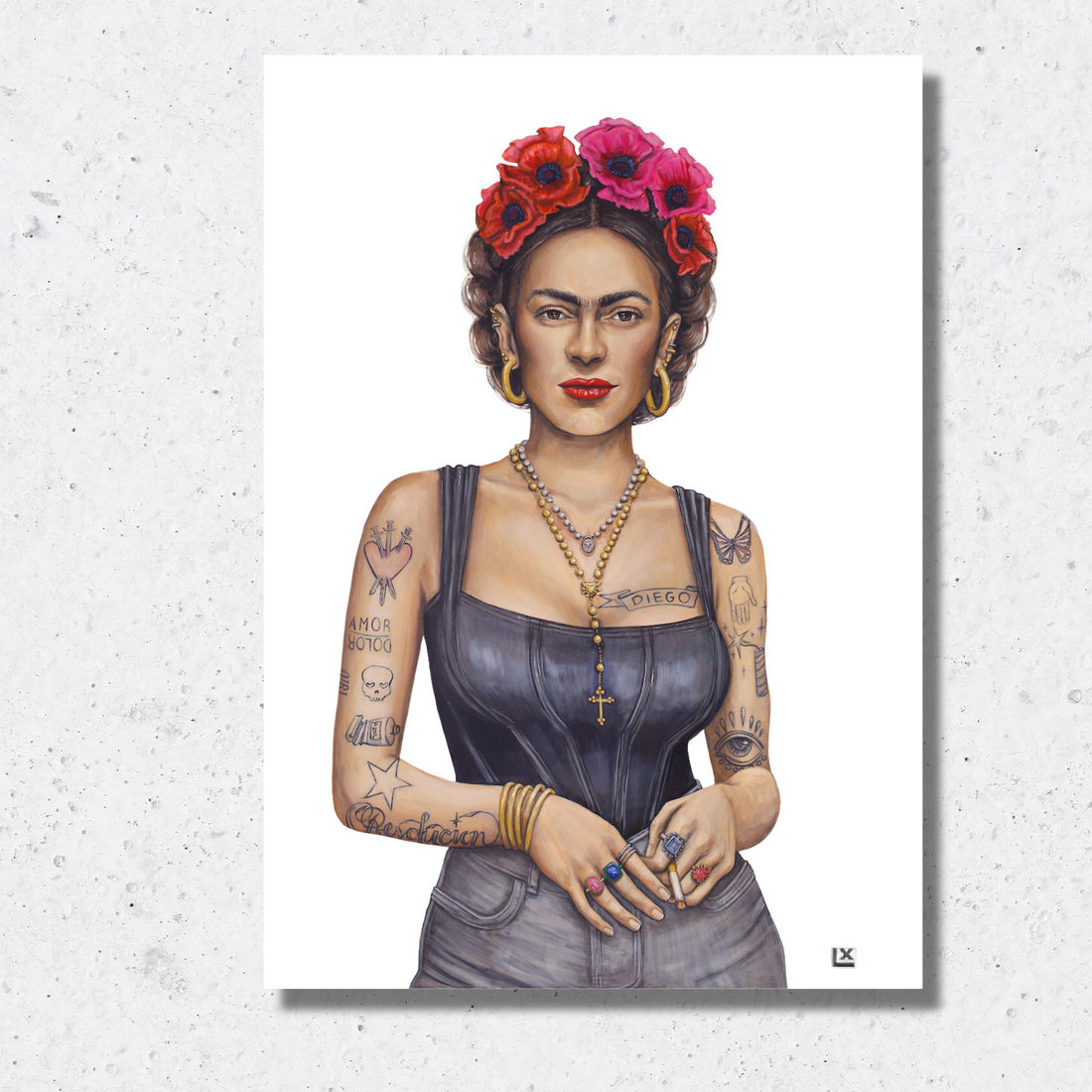 Frida Sola Paper Print
