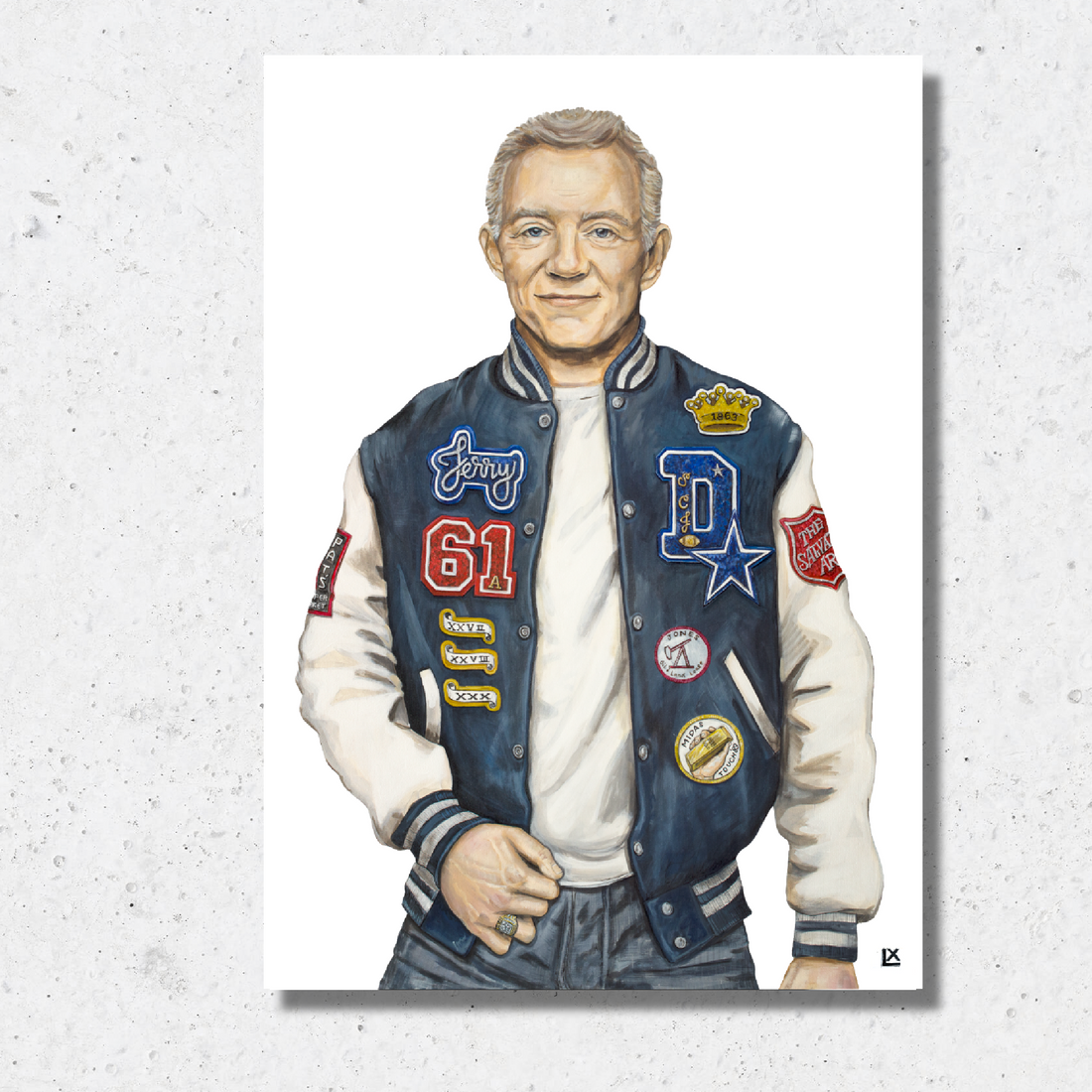 Varsity Jerry Jones Paper Print