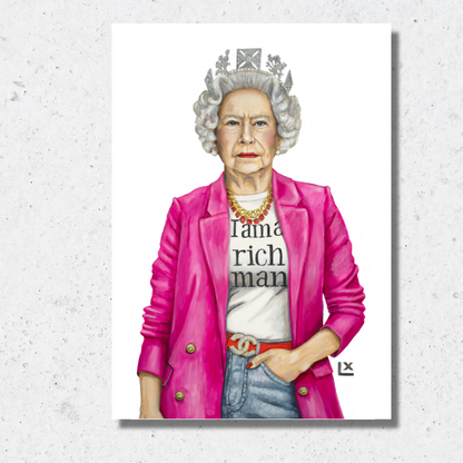 The Queen is a Rich Man Paper Print