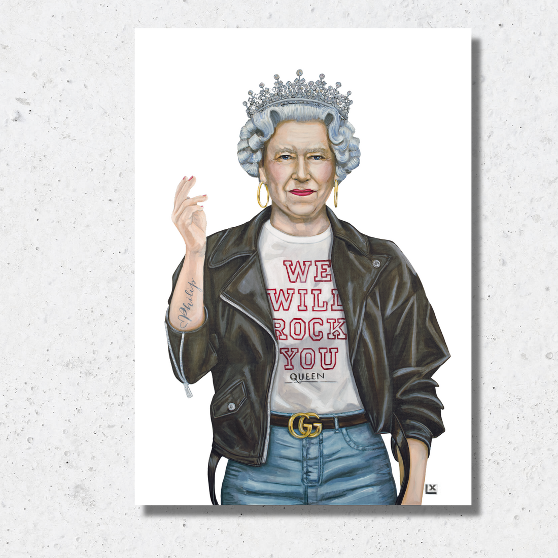 The Queen will Rock You Paper Print