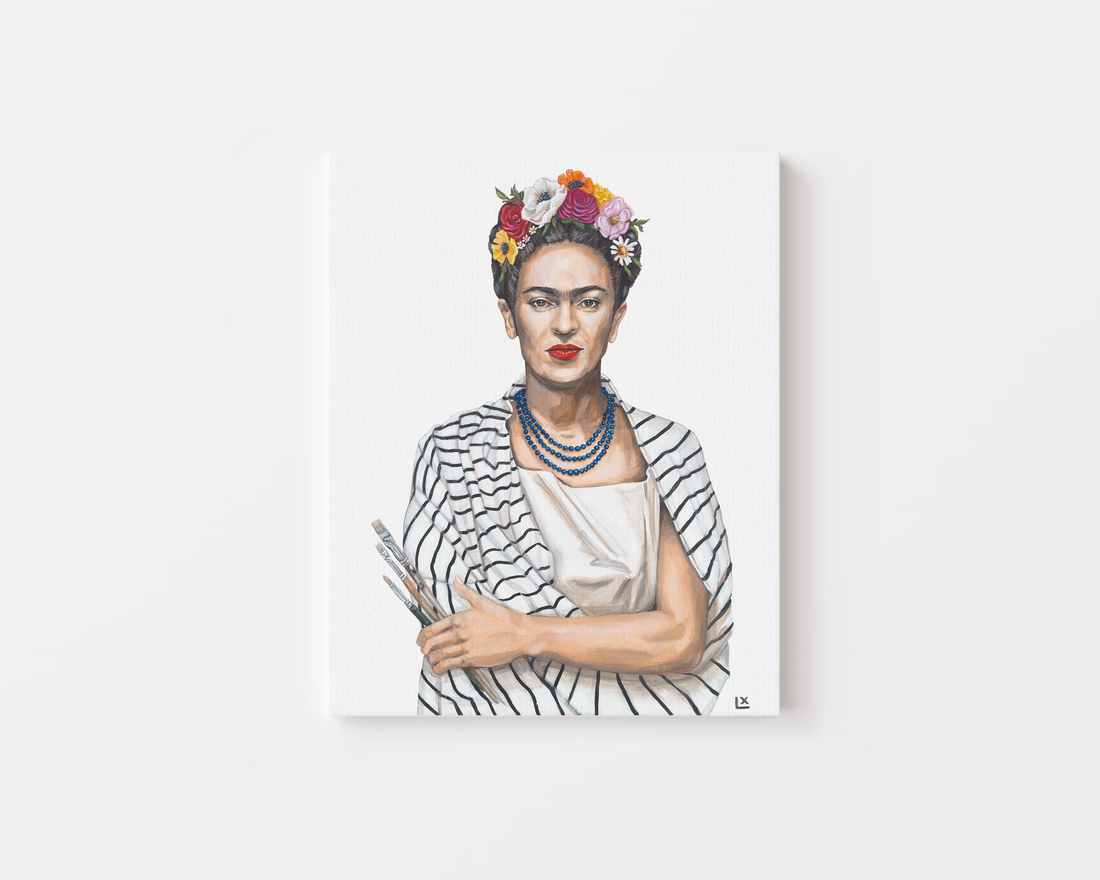 Frida in Stripes Canvas Print