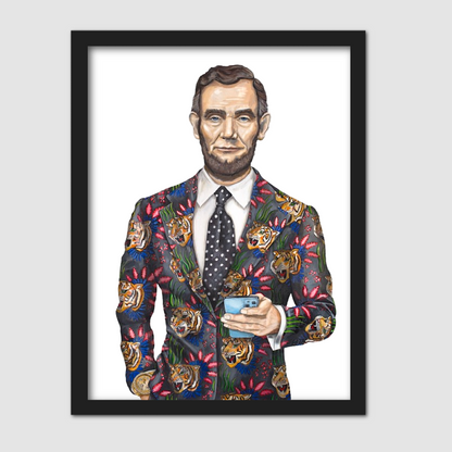 Big Cat Energy Abe Paper Print