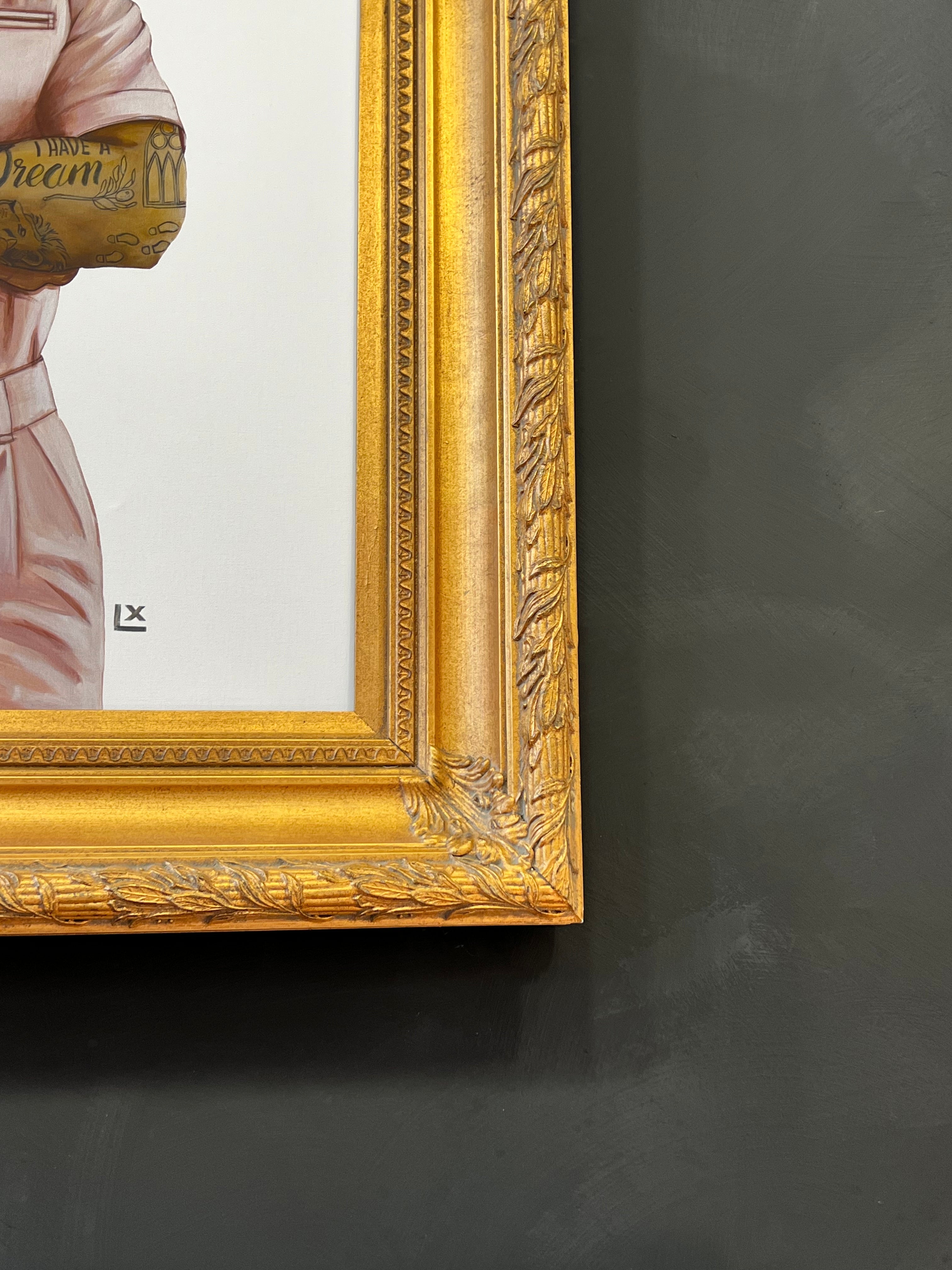 MLK giclée canvas framed in the Catherine frame