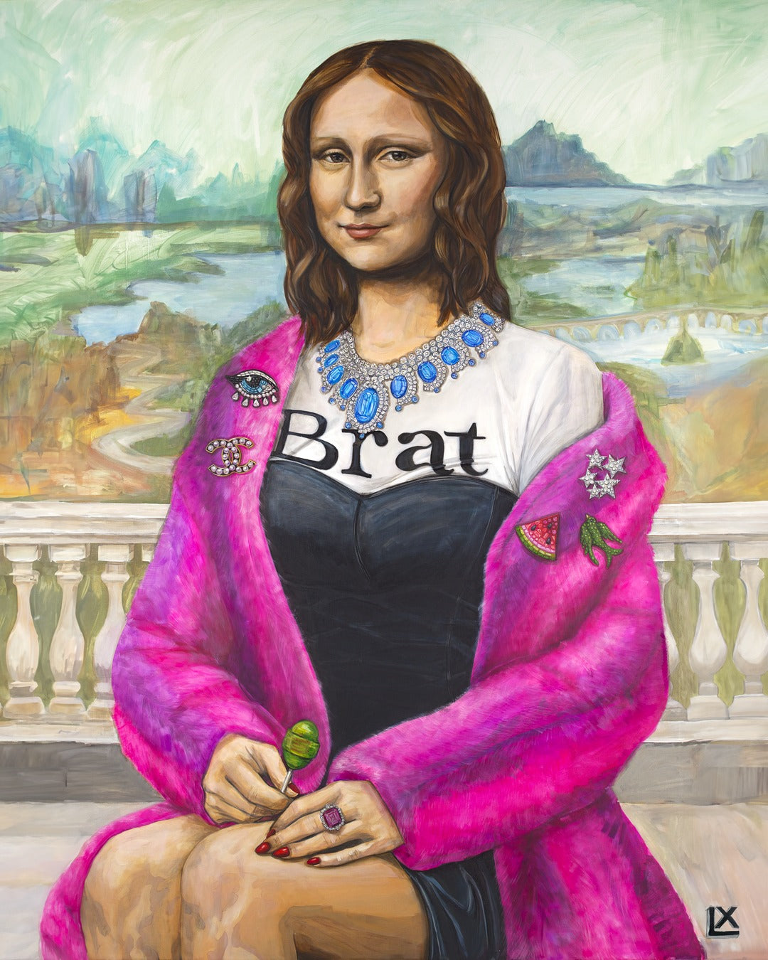 Modern Mona by Lindsay Ponce, full painting for the mobile homepage banner