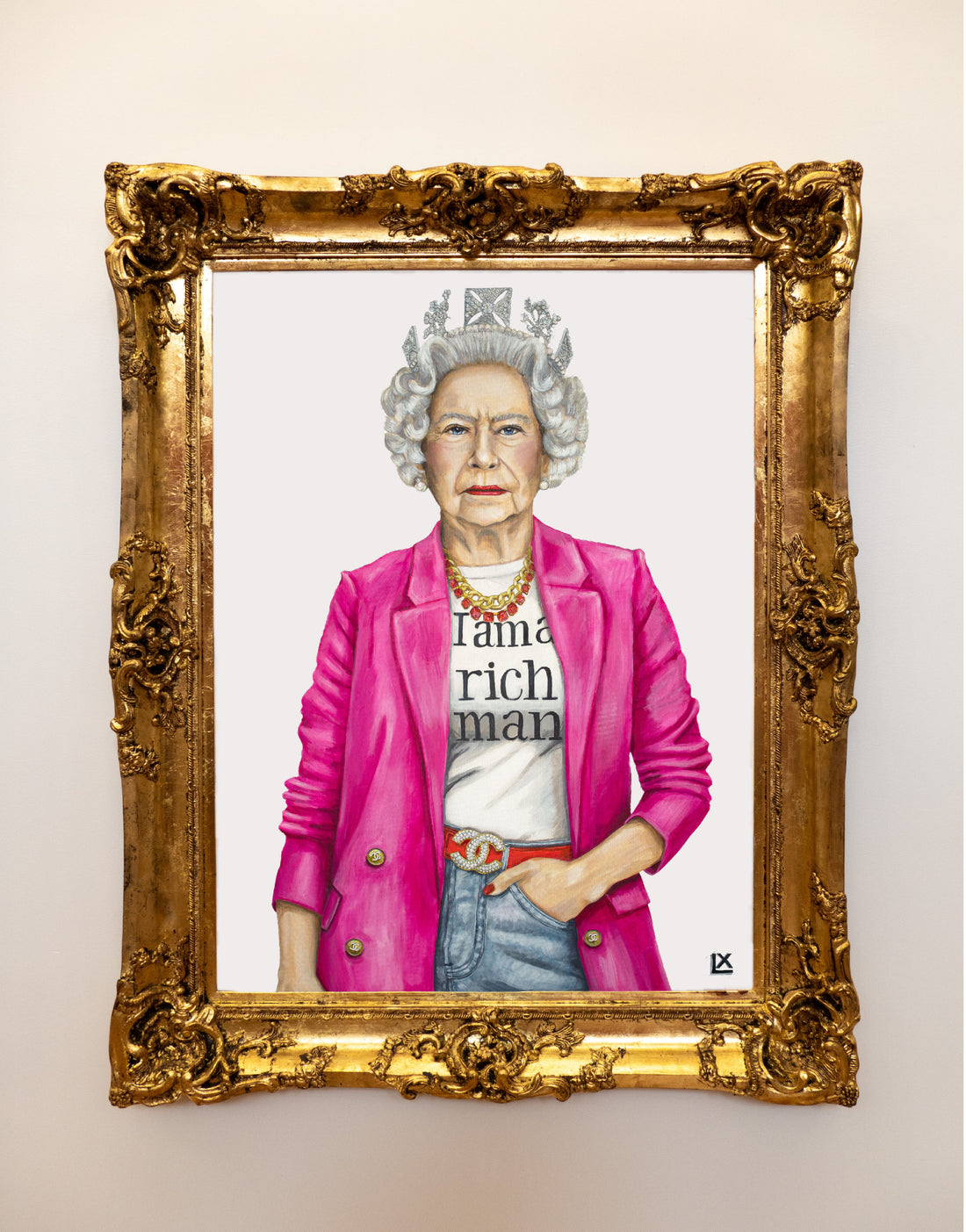 The Queen in a Rich Man Original Acrylic on Canvas Painting