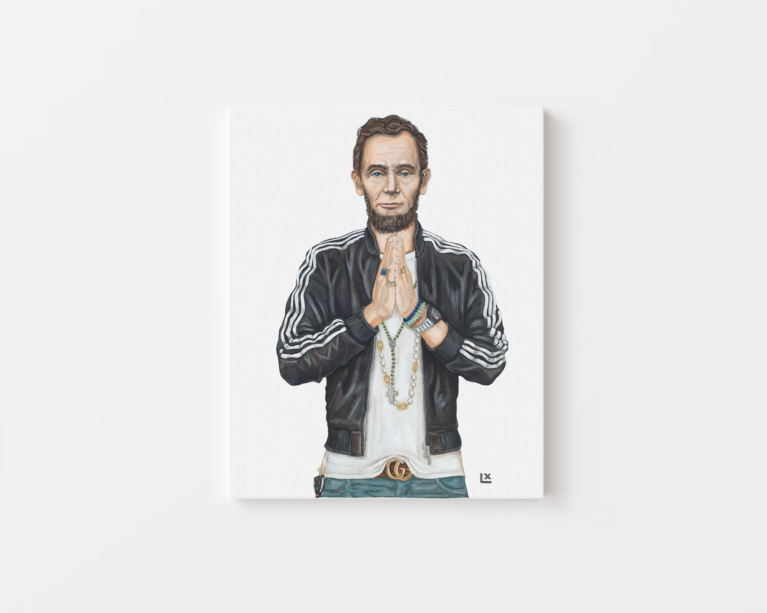 Prayer Hands Abe Canvas Print