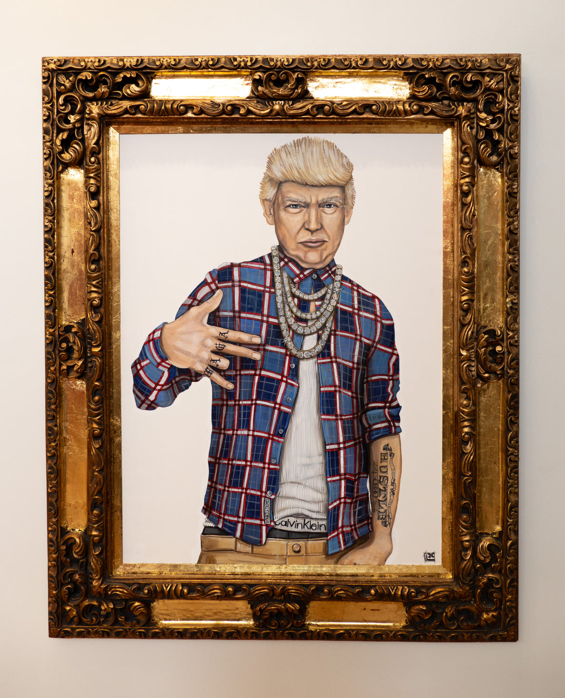 Trump Acrylic on Canvas Painting